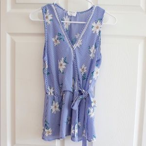 Floral Spring Peplum Tank